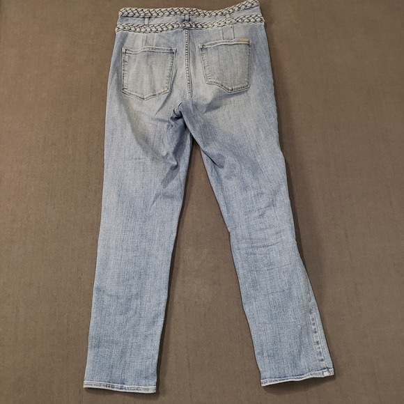 White House Black Market Woman Sz 10 Extra High Rise Slim Ankle High Waist Jeans - Picture 2 of 12